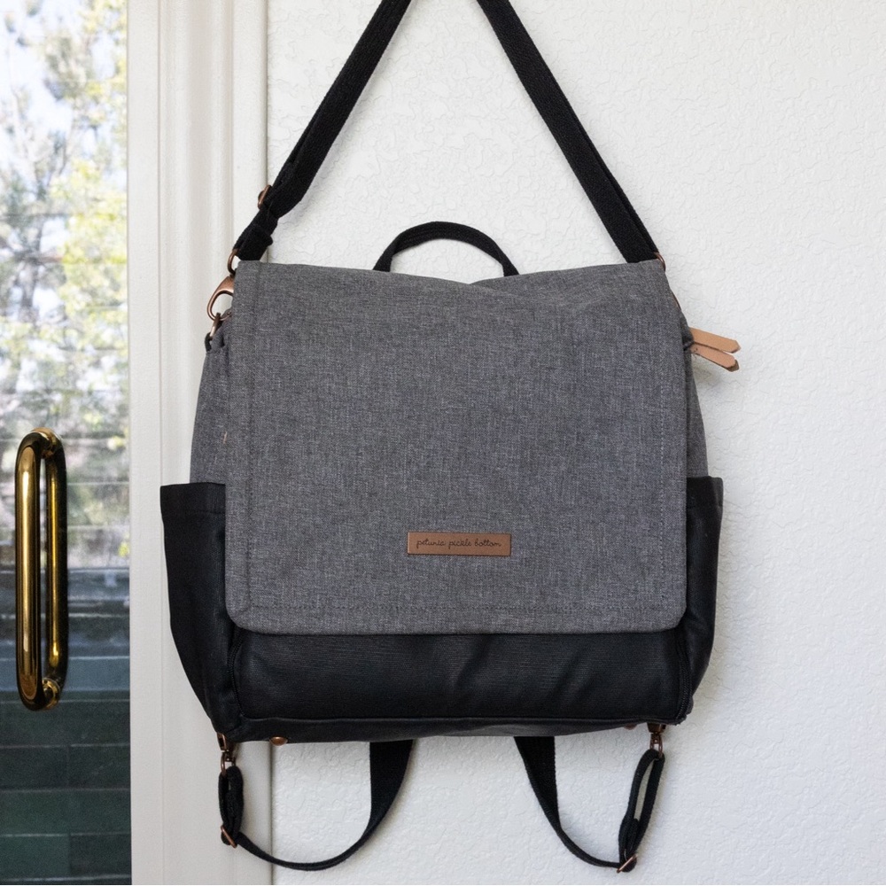 Petunia Pickle Bottom Boxy Backpack Diaper Bag Graphite/Black